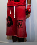 Lava Red & Black Selena Shorts